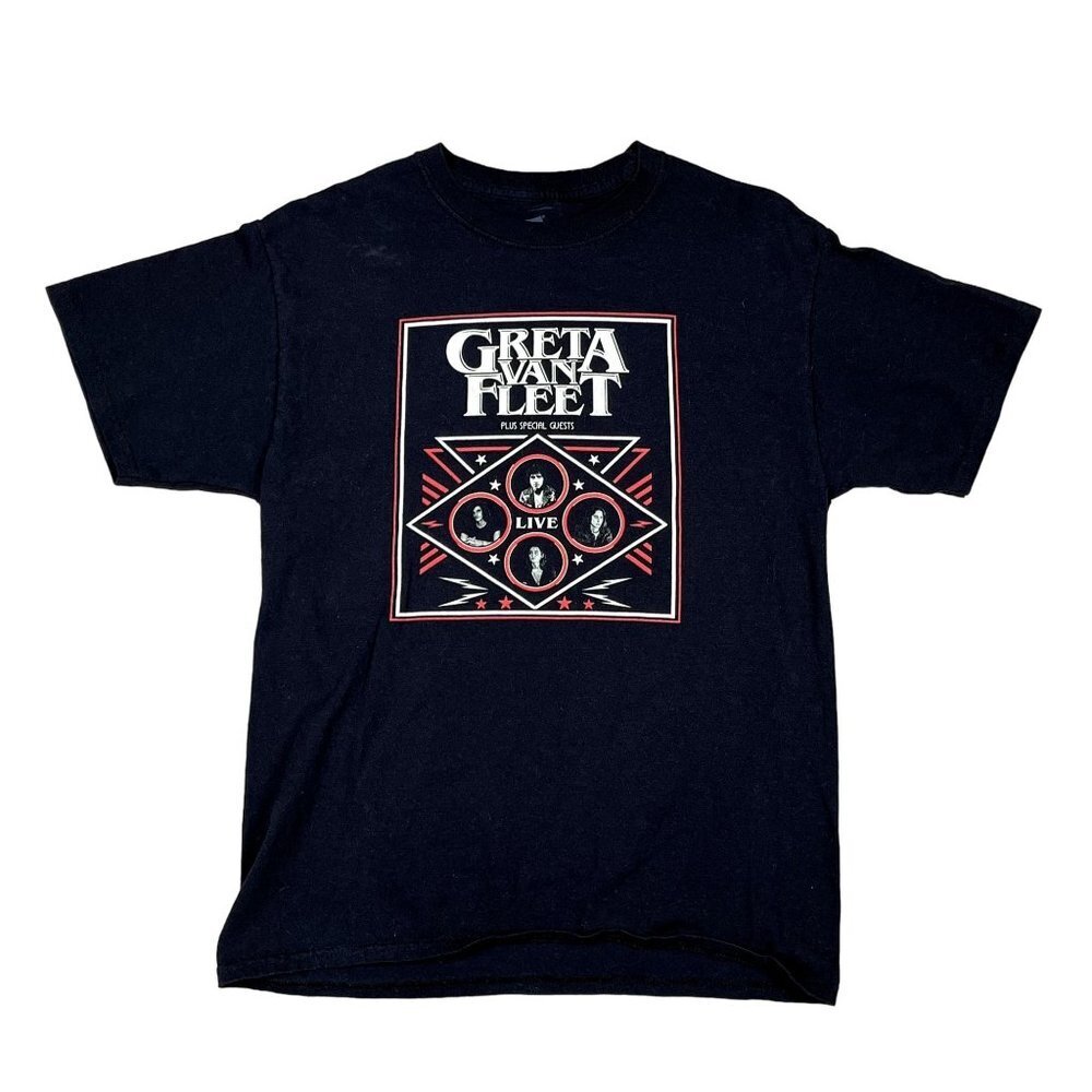 Greta Van Fleet 100% Cotton Black T-Shirt Size Medium